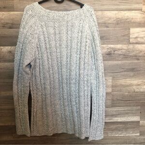 Handmade Chunky Knit Coastal Fisherman Crewneck Pullover Sweater Medium Large